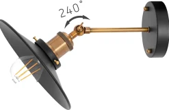 Clearance Toolight APPLIQUE MURALE APP184-1W PORTO BLACK