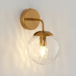 Best Kosilum Applique murale boule de verre texturé - Winoa