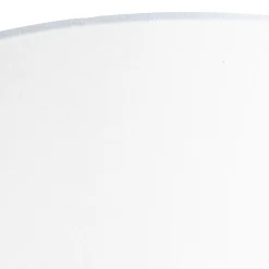 Best Qazqa Applique murale classique abat-jour en tissu blanc doré - Cas