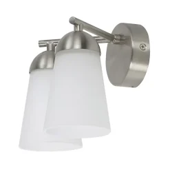 GoodHome Réglette Spot De Salle De Bains<Applique murale de salle de bain Dudhon 2 lumières G9 4.2W IP44 argent