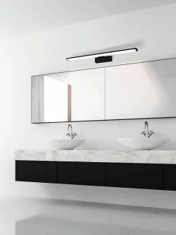 Clearance Eglo Applique murale de salle de bain noir Pandella LED intégrée 1350lm IP44 11W blanc froid