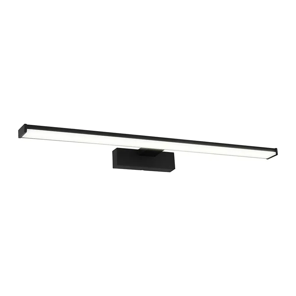 Clearance Eglo Applique murale de salle de bain noir Pandella LED intégrée 1350lm IP44 11W blanc froid