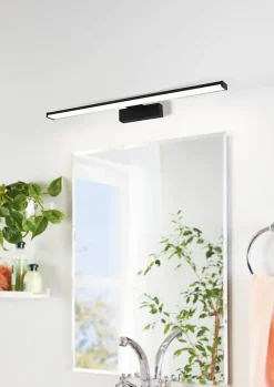 Clearance Eglo Applique murale de salle de bain noir Pandella LED intégrée 1350lm IP44 11W blanc froid