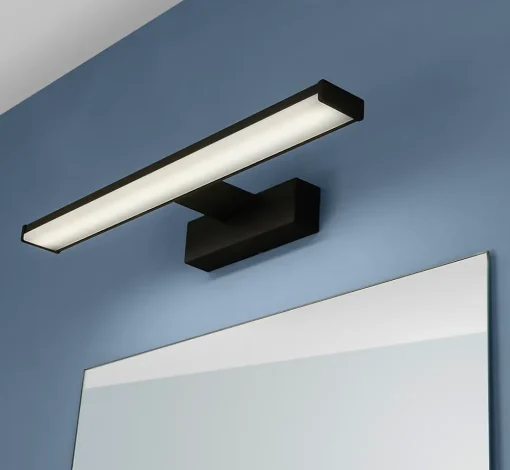 Eglo Eclairage Miroir De Salle De Bains<Applique murale de salle de bain Pandella LED intégrée 900lm IP44 11W blanc froid noir