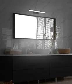 Eglo Eclairage Miroir De Salle De Bains<Applique murale de salle de bain Pandella LED intégrée 900lm IP44 11W blanc froid noir