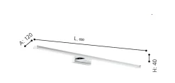 EGLO Eclairage Miroir De Salle De Bains<Applique murale de salle de bain Pandella LED intégrée 1350 IP44 11W blanc froid chromé