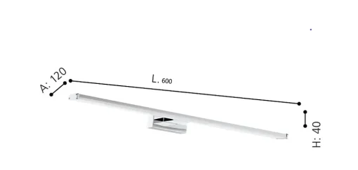 EGLO Eclairage Miroir De Salle De Bains<Applique murale de salle de bain Pandella LED intégrée 1350 IP44 11W blanc froid chromé