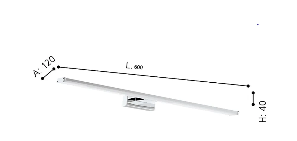 EGLO Eclairage Miroir De Salle De Bains<Applique murale de salle de bain Pandella LED intégrée 1350 IP44 11W blanc froid chromé