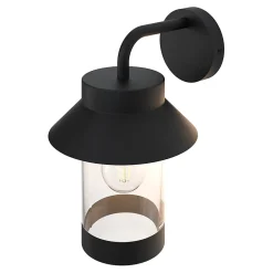 Clearance GoodHome Applique murale d'extérieur descendante Caprera noir E27 25W IP44