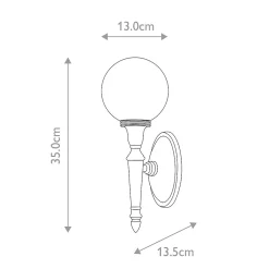 Best Elstead Lighting Applique murale Dryden 1 lumière - Laiton poli