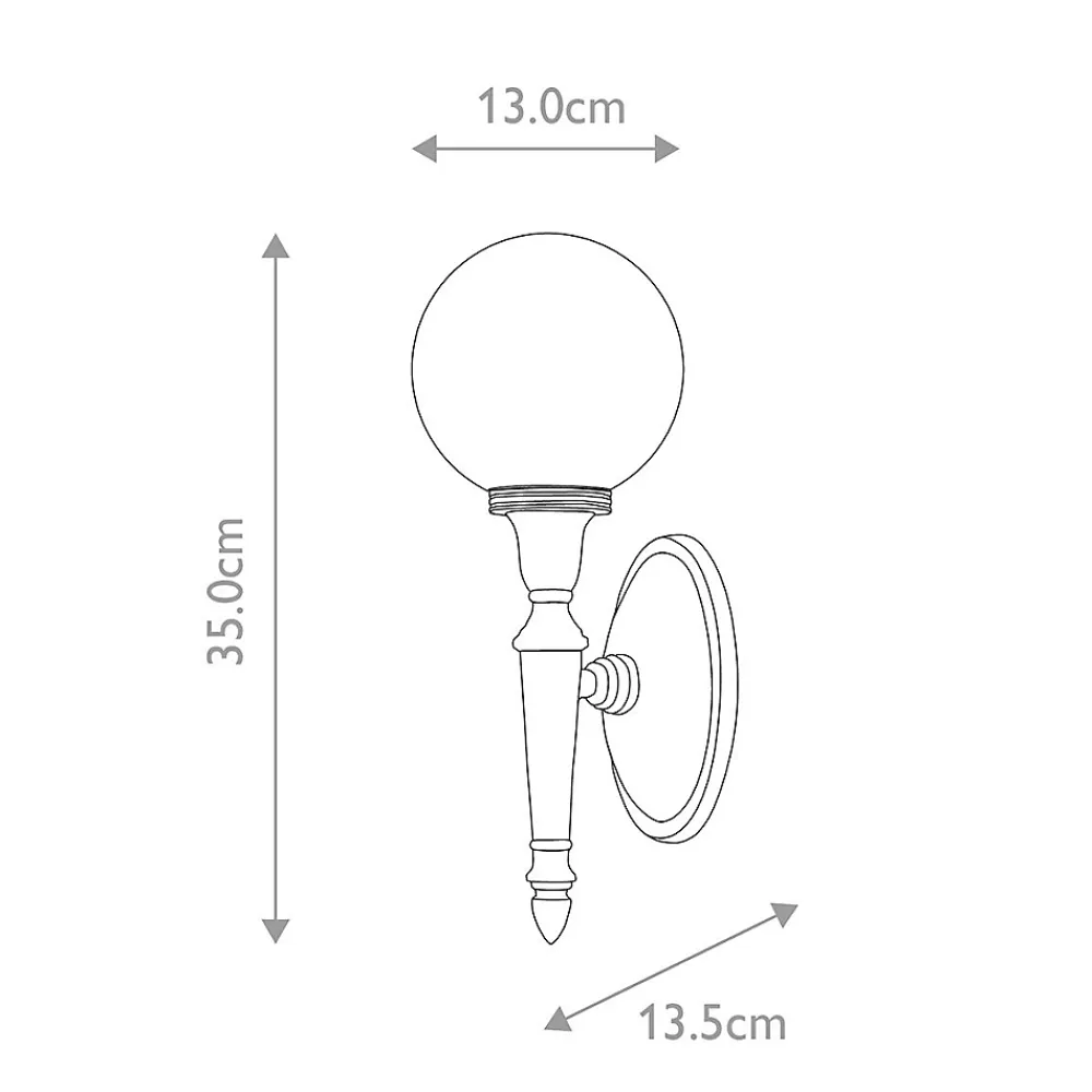 Best Elstead Lighting Applique murale Dryden 1 lumière - Laiton poli