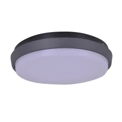 Clearance Näve Applique murale extérieure LED 'Mio' D: 27 cm en métal anthracite et plastique, IP54 pour entrée, balcon, terrasse