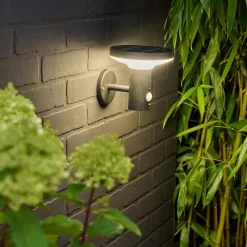 GoodHome Nos Collections Luminaires Extérieurs|Éclairage Solaire<Applique murale extérieure LED intégrée solaire Cowhorn noir 650lm IP44