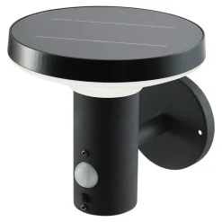 GoodHome Nos Collections Luminaires Extérieurs|Éclairage Solaire<Applique murale extérieure LED intégrée solaire Cowhorn noir 650lm IP44
