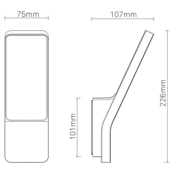 Applique Murale Extérieure<Applique murale LED extérieure gris anthracite 7,5 W 1200 lm IP44, GoodHome Gambell