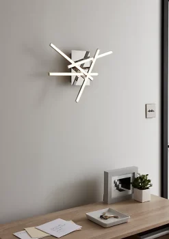 Best GoodHome Applique murale LED intégrée Alani 660lm 10W IP20 argent