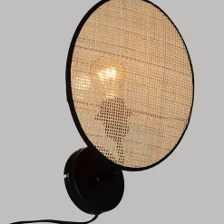 Atmosphera Créateur D'Intérieur Applique Pour Salon|Applique Murale Intérieure<Applique murale Olme en paille & métal D27cm - Atmosphera