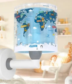 Best Dalber Applique murale pour enfants Kids World Carte du Monde