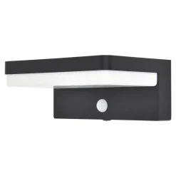 Outlet GoodHome Applique murale solaire rectangulaire Woodruff 300 lms IP54 noir