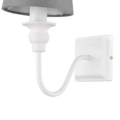 Best GoodHome Applique murale Tulou E14 IP20 gris et blanc