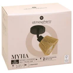 Atmosphera Créateur D'Intérieur Applique Pour Salon|Applique Murale Intérieure<Applique murale/plafonnier Myha beige 10x10cm - Atmosphera