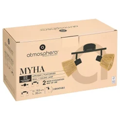 Atmosphera Créateur D'Intérieur Applique Murale Intérieure|Applique Murale Pour Cuisine<Applique murale/plafonnier Myha beige 28x15cm - Atmosphera