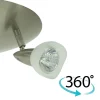 Autres Plafonnier<Applique ou Plafonnier 3 Spots orientables acier brossé 3 x 50 W