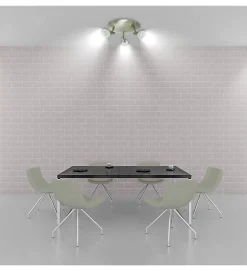 Autres Plafonnier<Applique ou Plafonnier 3 Spots orientables acier brossé 3 x 50 W