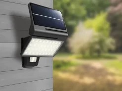 Arlux Lighting Applique Murale Extérieure|Éclairage Solaire<Applique Solaire KITE 5W 350lm Detecteur de Mouvement - Anthracite