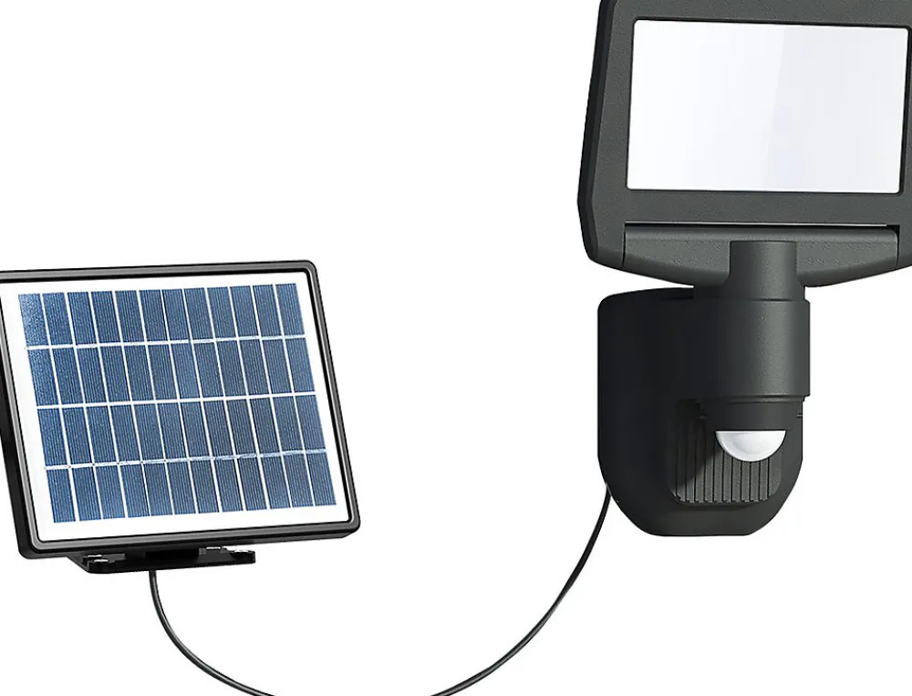 Arlux Lighting Éclairage Solaire|Projecteur Extérieur<Projecteur Solaire FLOOD 15W 1000lm - Noir - Detecteur de Mouvement