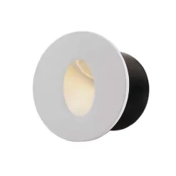 Clearance Silamp Balise LED Encastrable Ronde 3W 220V 34 degrés Blanche IP20 pour Escaliers - Blanc Neutre 4000K - 5500K -
