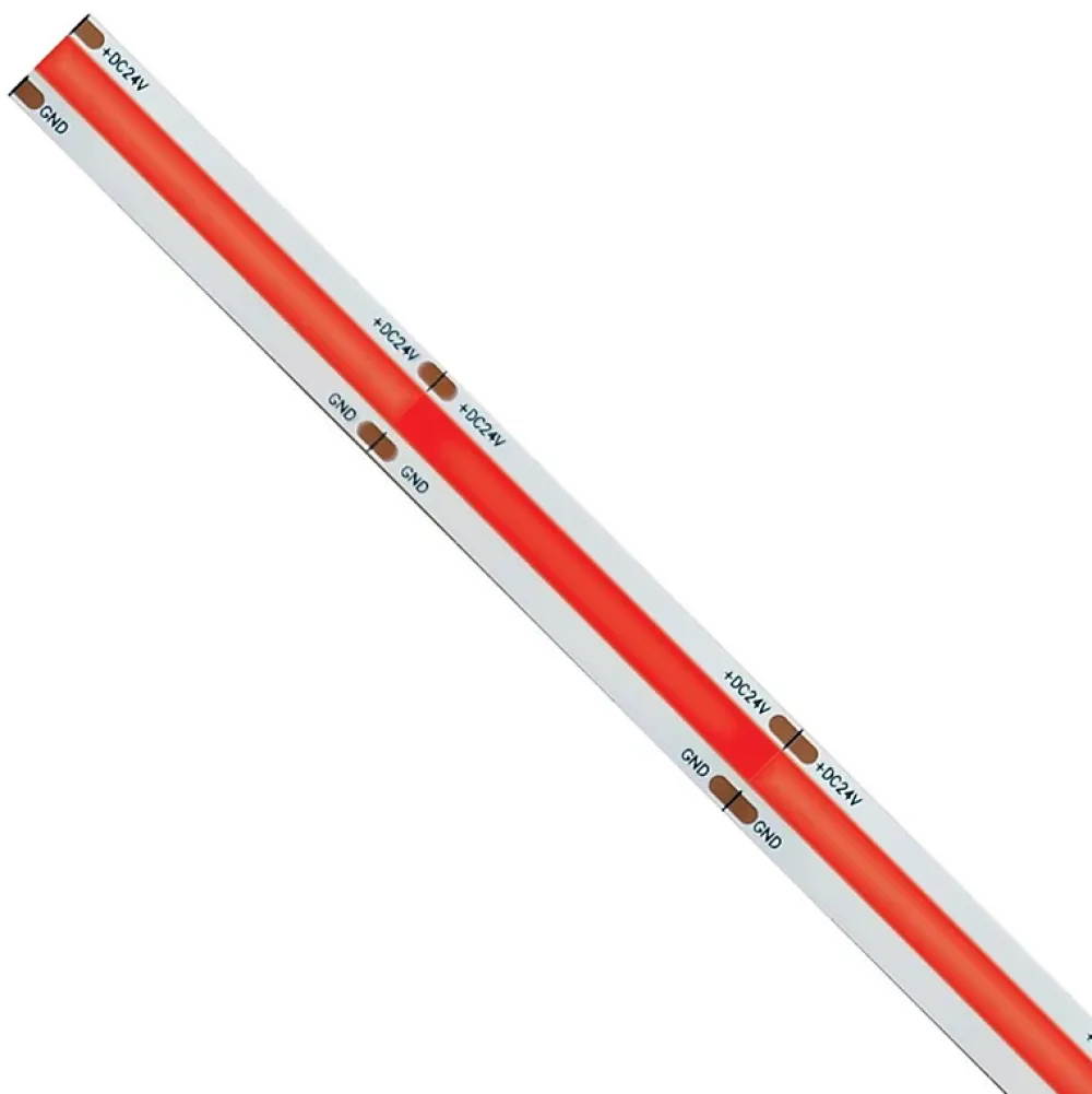 Alcapower Panneau Led<Bande LED COB monochrome 15W/MT 24V Bobine 5m Rouge
