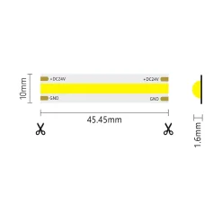 Alcapower Bande LED COB monochrome 15W/MT 24V Bobine 5m Jaune