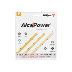 Alcapower Panneau Led<Bande LED COB SURFACE IP20 monochrome 5m 25W/MT 24V 6000K