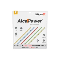 Alcapower Panneau Led<Bande LED 5m COB IP20 Unicolore 15W/MT 24V 4000K
