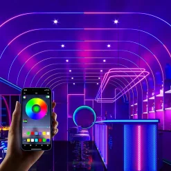 zmh Ruban Led<Bande LED RGB 15M avec télécommande et application -