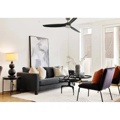 Best Klassfan Bolt, Ventilateur déstratificateur d'air, moteur chrome pales bois laquées noires 166 Cm, 100 % efficace été/hivers, avec lampe