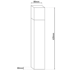 Outlet Näve Borne d'éclairage extérieur LED 'Leah' en métal et plastique en acier brillant, LED intégré, luminaire d'allée