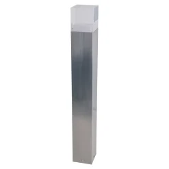 Outlet Näve Borne d'éclairage extérieur LED 'Leah' en métal et plastique en acier brillant, LED intégré, luminaire d'allée