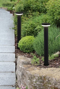Sale Näve Borne d'éclairage extérieur LED 'Champignon' , en métal et plastique anthracite, avec LED intégrée