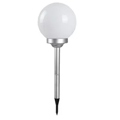 Discount Juanio Boule lumineuse solaire pour jardin, lampe LED de jardin, borne solaire, éclairage solaire d'extérieur - Diamètre 15 x H 52 cm