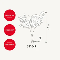 3M France Guirlande Lumineuse Extérieure<Branches lumineuses d'eucalyptus à piles - Chromex