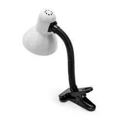 Velamp Veilleuse Sur Prise<CHARLESTON CLIP: Lampe de bureau avec culot E27 et clip, blanc