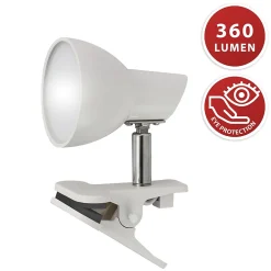 Velamp Veilleuse Sur Prise<CHARLY: spot 24 LED avec clip, blanc, 360Lm 5W