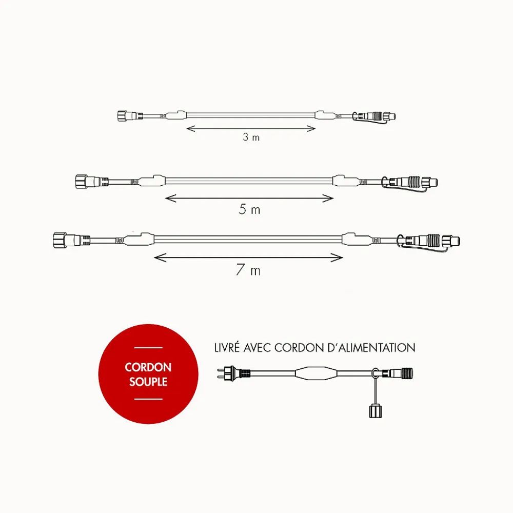 3M France Guirlande Lumineuse Extérieure<Cordon lumineux Sur'line - Chromex