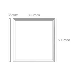 Sale EDM Dalle LED 40W Carré Chrome Mat