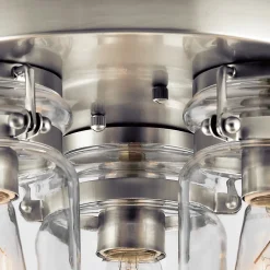 Best Elstead Lighting Elstead Brinley - Plafonnier à 3 ampoules, nickel brossé, E27