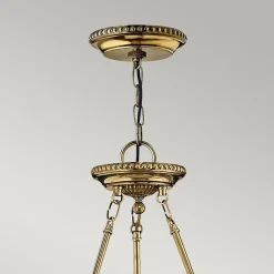 Sale Elstead Lighting Elstead Cambridge - Grand plafond suspendu à 3 ampoules en laiton poli, E14