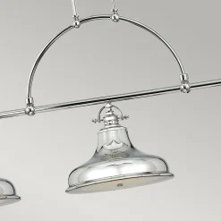 Best Elstead Lighting Elstead Emery - Lustre à 3 ampoules à suspension argenté, E27