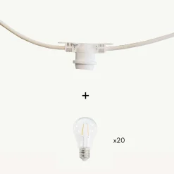 3M France Guirlande guinguette Festival E27 - 10m prolongeable - Chromex